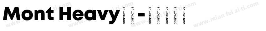 Mont Heavy字体字体转换